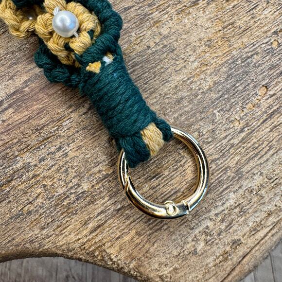 Beaded  Macrame Boho Keychain Charm Purse Bag Charm FAST SHIP NEW - Picture 5 of 6